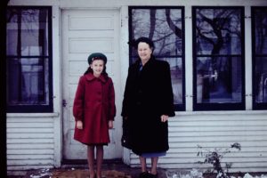 Jayne Pearson Faulkner (left) with her grandmother, taken the year that her memoir is set.